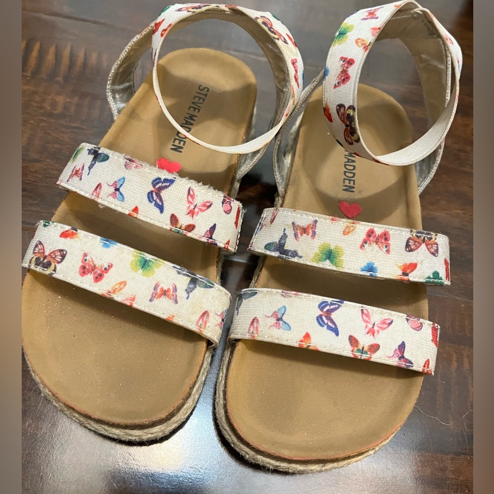 Size 11 Steve Madden girls butterfly sandals